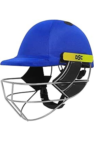 DSC Avenger Pro Cricket Helmet for Men & Boys | Large | Royal Blue | Steel Grill | Neck Guard