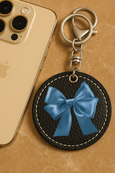 Cekuonline 1St Grade Faux Leather Patterned Printed Metal Hook Keychain 6X6Cm...