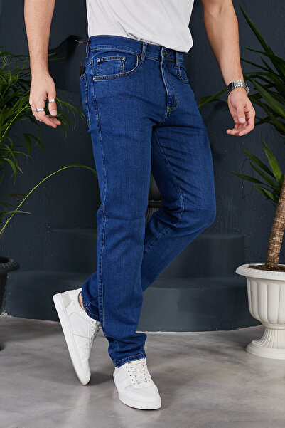 TRS YB GİYİM Jeans Lyrca Yüksek Bel Regular Fit Battal Boy Erkek Kot Pantolon...