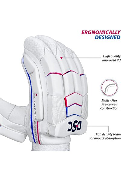DSC Intense passion leather Cricket batting gloves Men right