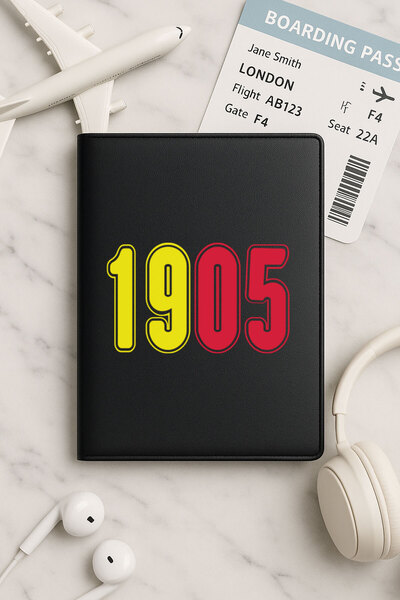 Cekuonline حافظة جواز سفر من جلد فينليكس الأسود لجميع جوازات السفر الوطنية 1905