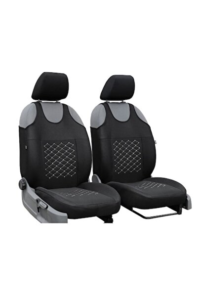 Metru Patrat Universal Seat Covers with Romb Motif, Black-Grey, Metru Patrat