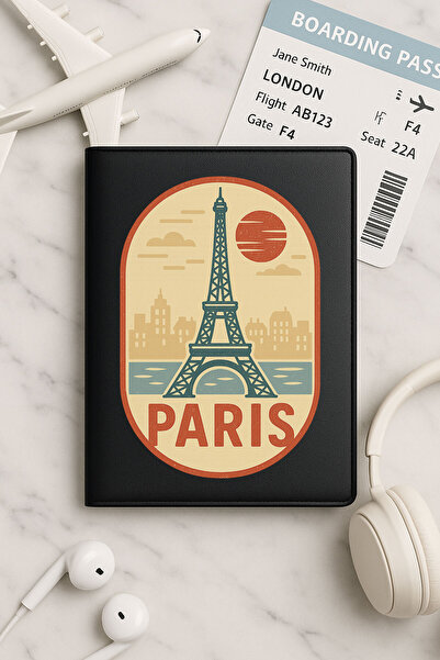 Cekuonline حافظة جواز سفر من الجلد الأسود من Vinlex لجميع جوازات السفر في الب...