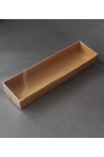 BOXSTATION 21.5x6x3 Asetat Kapaklı Kraft Kutu 25 Adet