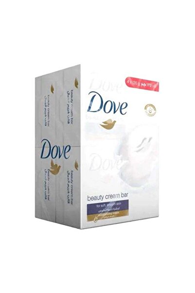 Dove White Beauty Cream Soap Bar, 125g × 4 Bars
