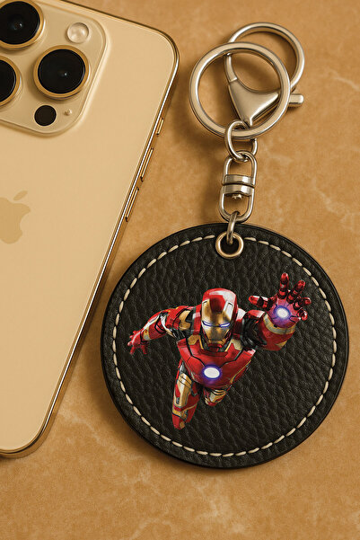 Cekuonline سلسلة مفاتيح معدنية مطبوعة بنمط جلد صناعي من الدرجة الأولى مقاس 6 ...