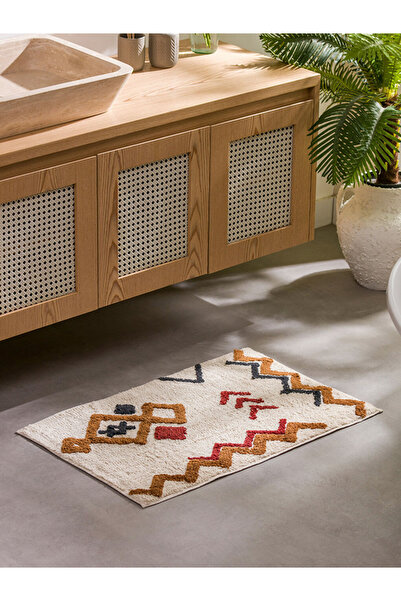 LC Waikiki Ma Bella Gray Embroidery Detailed Bath Mat 50X80 cm