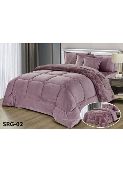 Moon Double-sided winter Comforter, velvet side, faux fur side, - 4-piece Comforter set, 170x220cm