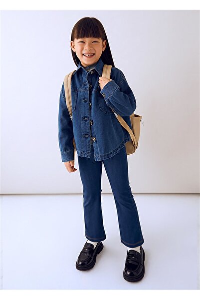 MAYORAL Girl's Flared Trousers Navy Blue 4718