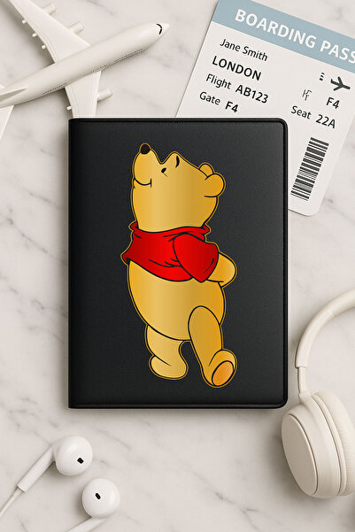 Cekuonline Black Vinlex Leather Passport Cover Case for All Countries Passports Winnie400125