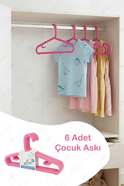 Fesya Home HOLA 6'lı Çocuk-Bebek Askısı Pembe