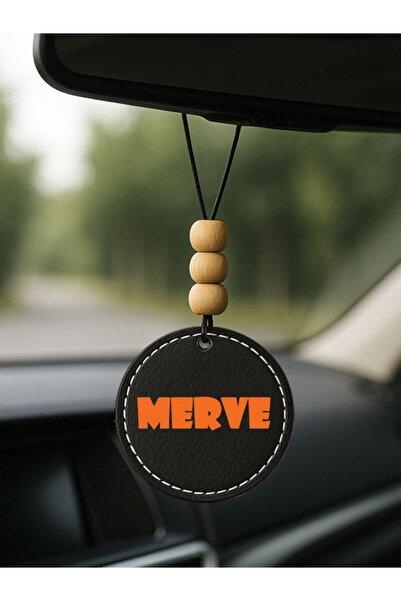 Cekuonline Kişiye Özel İsim Yazılı 1.Sınıf Deri Oto Aksesuar Dikiz Aynası Süs...