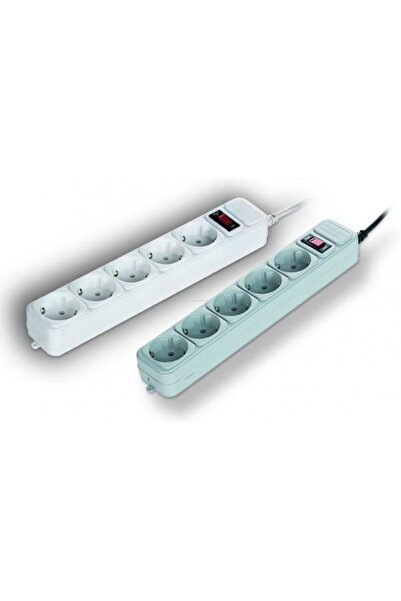 Gembird SPG3-B-6C Surge Protected Power Strip, 5 Outlets, 1.8 m (White)