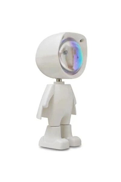Joynix Lampa pentru Noptiera, Astronaut, Alba, conectare USB