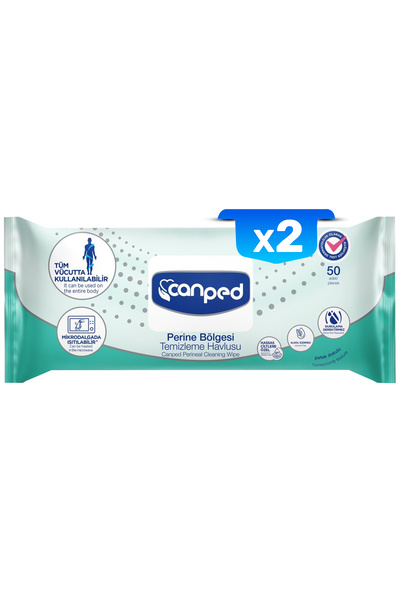 Canped Perine Bölgesi Temizleme Havlusu 50'li x2