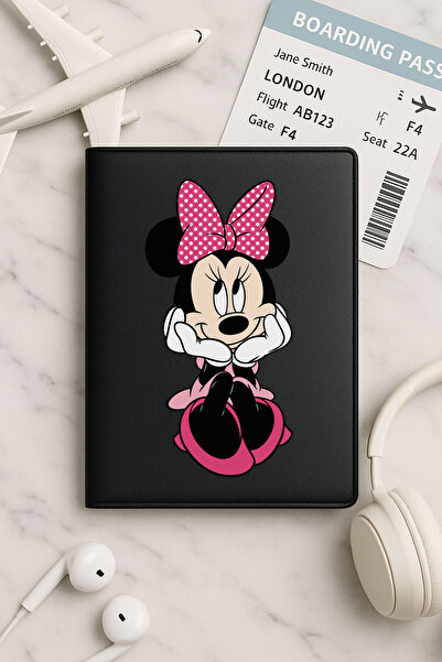 Cekuonline حافظة جواز سفر من جلد فينليكس باللون الأسود لجميع جوازات السفر Min...