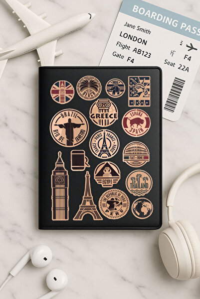 Cekuonline حافظة جواز سفر من الجلد الأسود من فينليكس لجميع جوازات السفر الوطنية