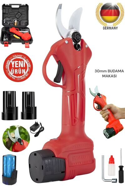 DYNAMİC MAX Rn926 Şarjlı Bağ Budama Dal Kesme Makası Çift Batarya Bakır Motor...