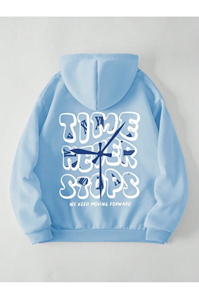 LORVANIY هوديي من Letter Thermal Top مطبوع قصة فضفاضة بغطاء رأس للجنسين 3 خيو...