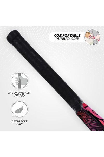 DSC Panther Plastic Bat with PVC Ball, Color-Black, Size-6 (12-15 Yrs)