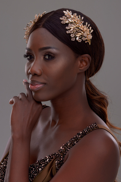 ESPEREST تاج شعر نسائي من حجر الكريستال من بييا، إكسسوار أنيق للعروس والخطوبة