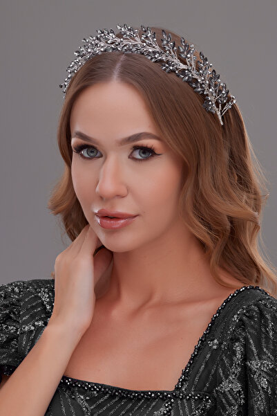 ESPEREST إكسسوار شعر نسائي من ميرلين ستيون، تاج الأميرة الرومانسي للعروس