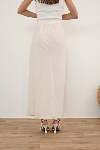 Molly Nelly Women's Combed Cotton Long Skin-Colored Underskirt Skirt Lining