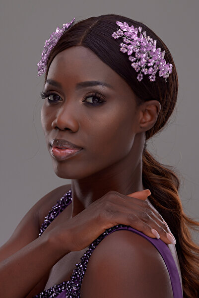 ESPEREST تاج شعر نسائي من حجر الكريستال من بييا، إكسسوار أنيق للعروس والخطوبة