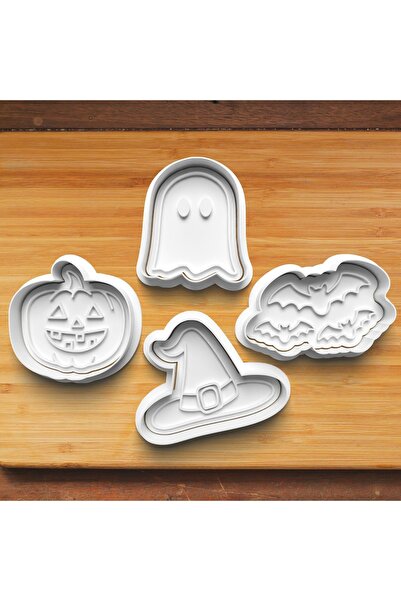 Hobist مجموعة من 4 قوالب لصنع الكعك والحلوى لعيد الهالوين طراز h009