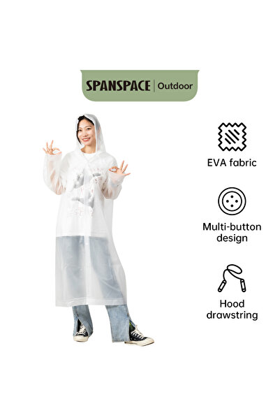 Deli معطف واق من المطر VuSign مقاس 150*70 سم، سترة واقية من المطر مقاومة للما...