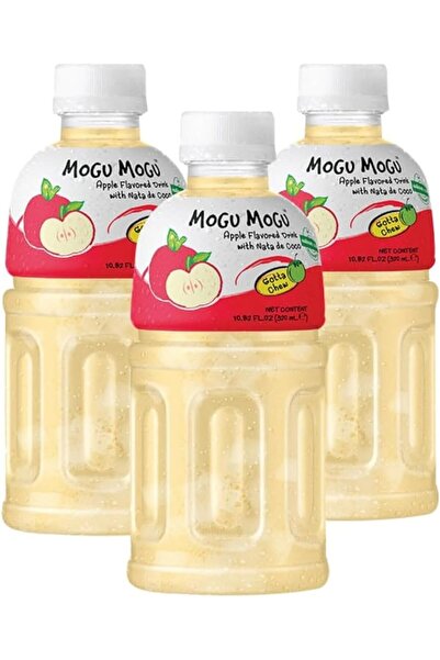 mogumogu عصير تفاح موغو موغو مع ٢٥٪ من ناتا دي كوكو (جيلي جوز الهند) | غني بألياف الفاكهة | بدون إضافات حافظة