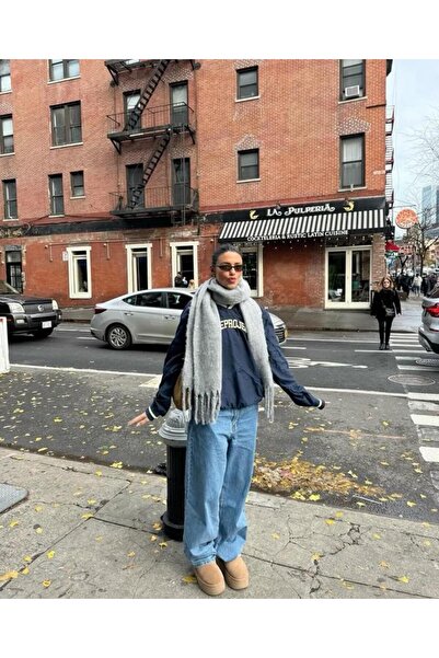 Wearflawless Eșarfă gri pentru femei, cu textura moale, importată, șal, șal pentru umăr