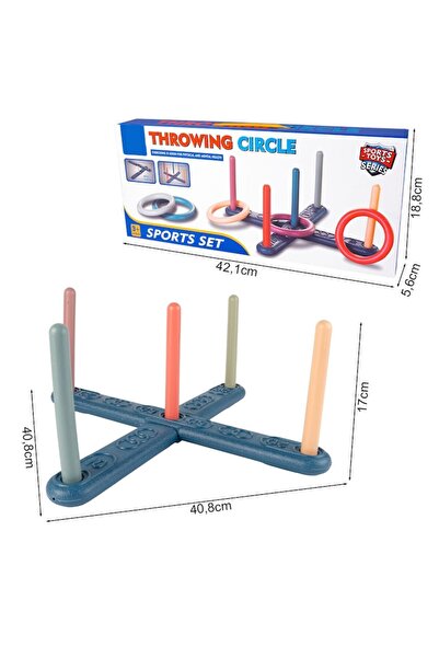 SOLTOY Παιχνίδι ρίψης δαχτυλιδιών με 5 πολύχρωμους δακτυλίους, πτυσσόμενη βάση με ραβδιά