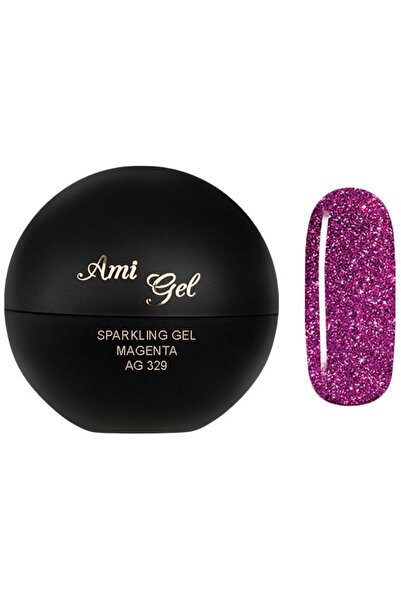 Ami Gel Gel Colorat Glitterat - Sparkling Gel Magenta AG329 5gr - Ami Gel