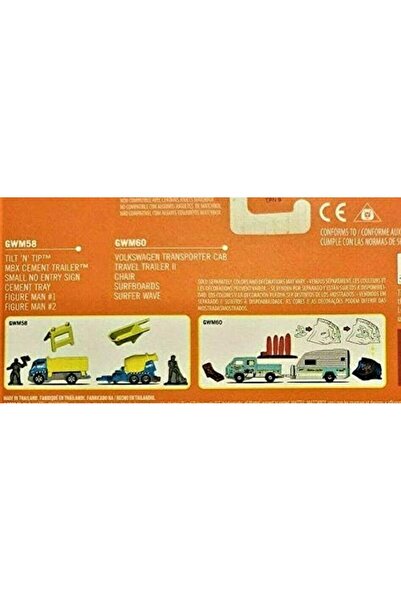 Matchbox Hitch & Haul MBX Construction Zone 2/8 (Blue/Yellow) - Tilt 'N Tip, MBX Cement Trailer, Ent