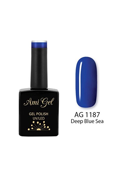 Ami Gel Oja Semipermanentă - Culoare Gel Multicoloră - The One Deep Blue Sea AG1187 14ml - Ami Gel