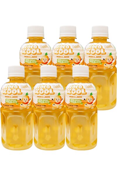 UNICHEF كوكو كول (عبوة من 6 قطع) - عصير برتقال مع ناتا دي كوكو (جيلي جوز الهند) 320 مل | خالي من السكر