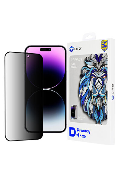 Lito Folie sticla iPhone 14 Pro Max D+ Pro Privacy, negru