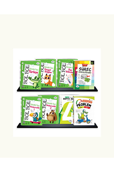 öğretmen evde 4.SINIF SÜPER İDEAL SET 8'Lİ ( TÜRKÇE- MAT 1- MAT 2- HAYAT B.- ...