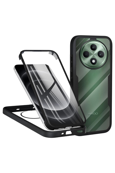 Techsuit Θήκη 360° για Oppo Reno12 F 4G ColorVerse, μαύρη