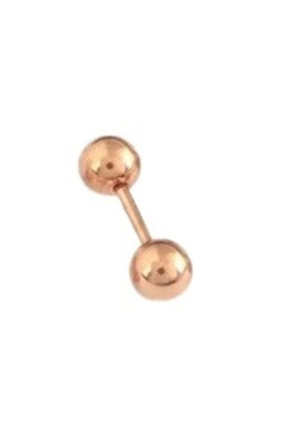 KESNUP Piercing stud earring, 1 piece, bead pattern, Rose Gold