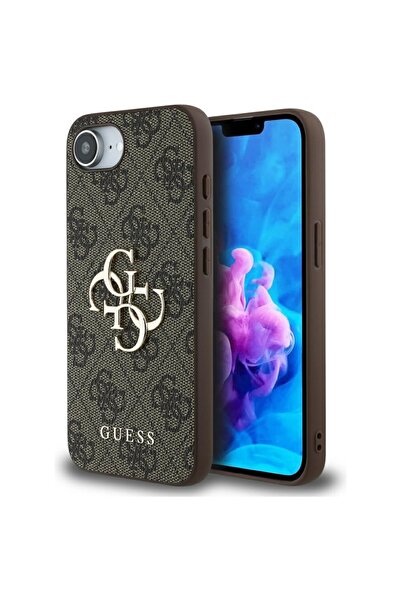 Guess Husa originala iPhone 16e Hardcase 4G Big Logo, maro, GUHCPSE44GMGBR