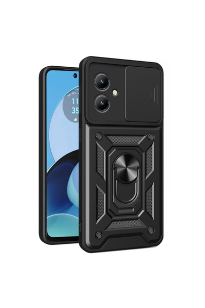 Techsuit Husa Motorola Moto G14 protectie camera CamShield Series, negru