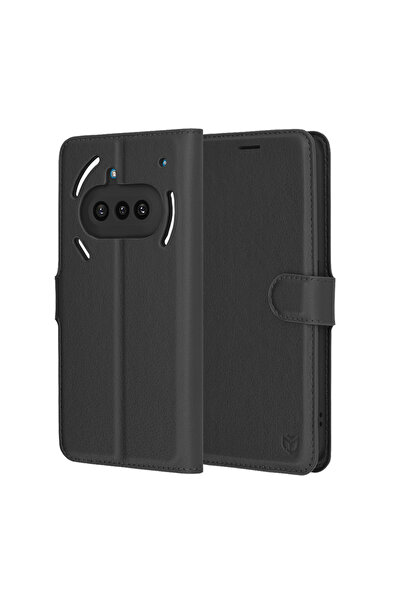 Techsuit Husa Nothing Phone (3a) Leather Folio, negru