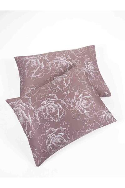 Karna Home Μαξιλαροθήκες 2 τεμαχίων σατέν με κομψή εκτύπωση