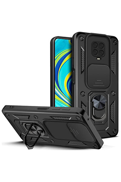 Techsuit Husa Xiaomi Redmi Note 9S protectie camera CamShield Series, negru
