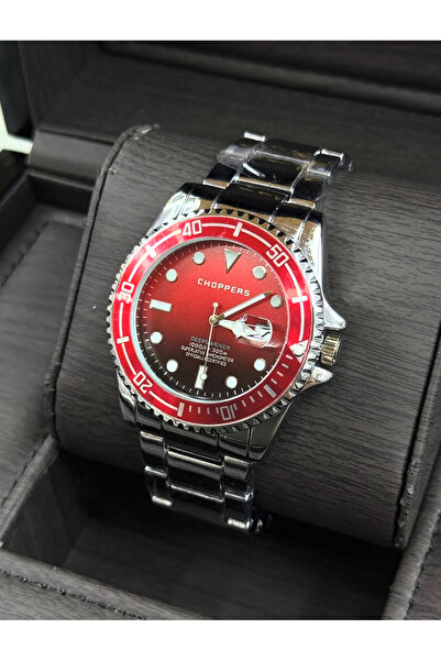 Choppers Men's Wristwatch with Calendar Steel Case in Gift Box
