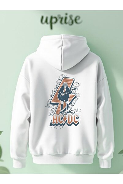 Vordevia سويت شيرت قطني مطبوع بثلاث خيوط من AC DC