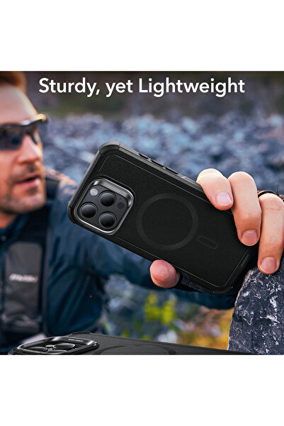 ESR Husa iPhone 16 Pro Max Cyber Armor Kickstand, gri