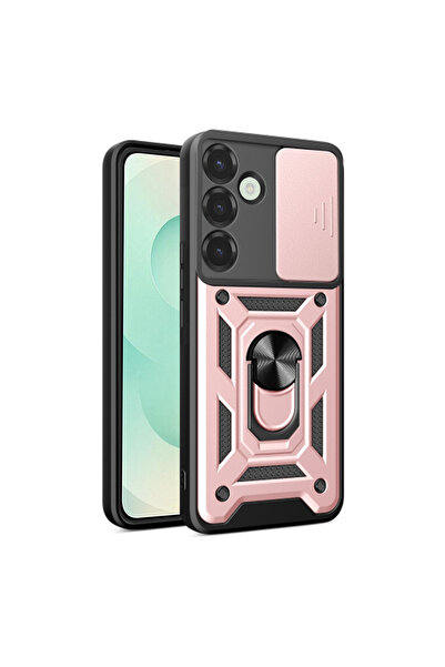 Techsuit Husa Samsung Galaxy S25 Plus protectie camera CamShield Series, roz